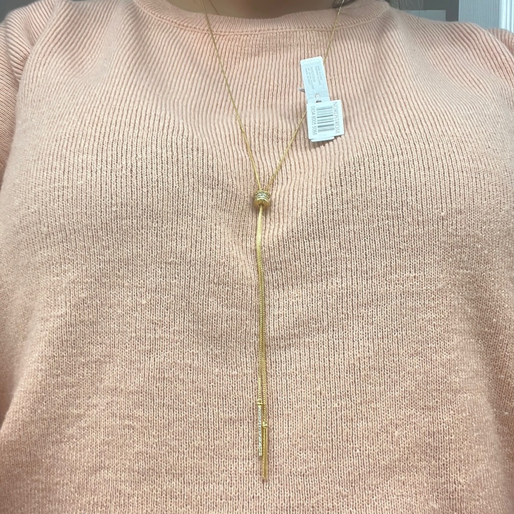 Nickel free, cubic zirconia neckless